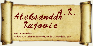 Aleksandar Kujović vizit kartica